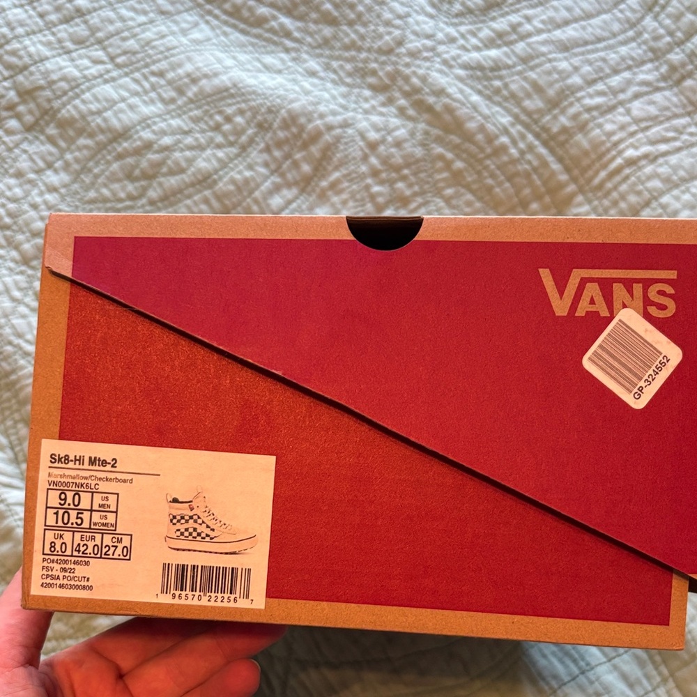 Vans New in Box Sk8-Hi Checkerboard Shoes - Picture 2 of 3